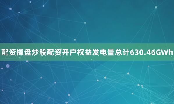 配资操盘炒股配资开户权益发电量总计630.46GWh
