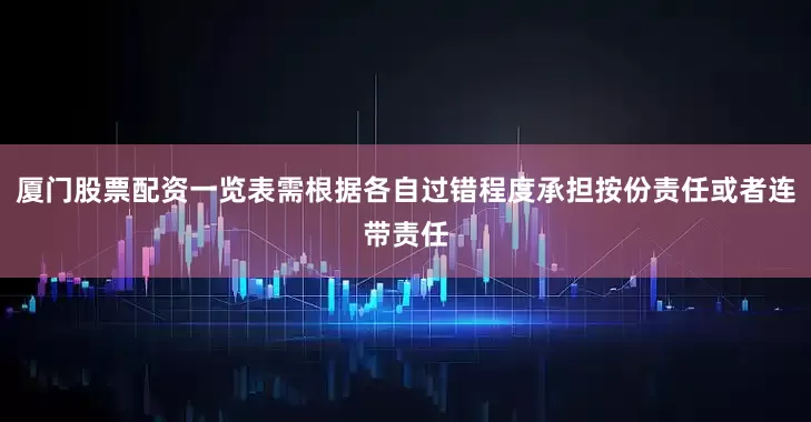 厦门股票配资一览表需根据各自过错程度承担按份责任或者连带责任