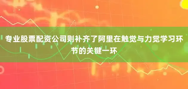 专业股票配资公司则补齐了阿里在触觉与力觉学习环节的关键一环
